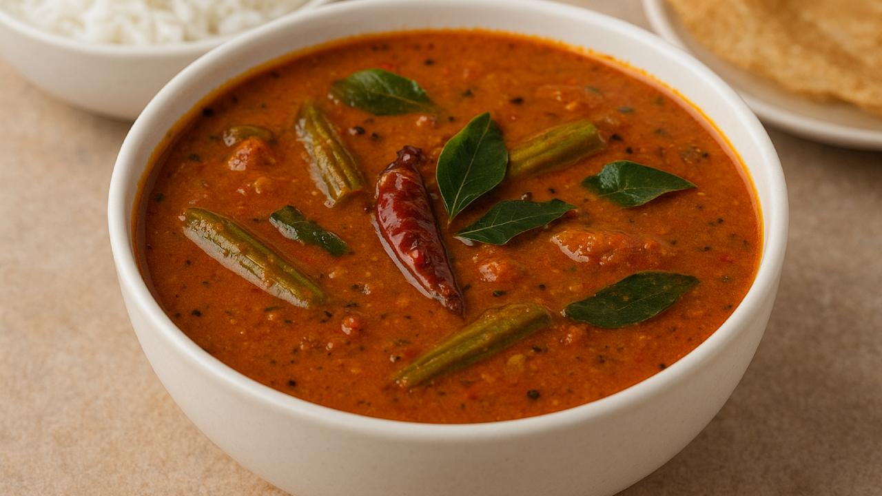 Puli kulambu with Arusuvai Kulambu Chilli powder